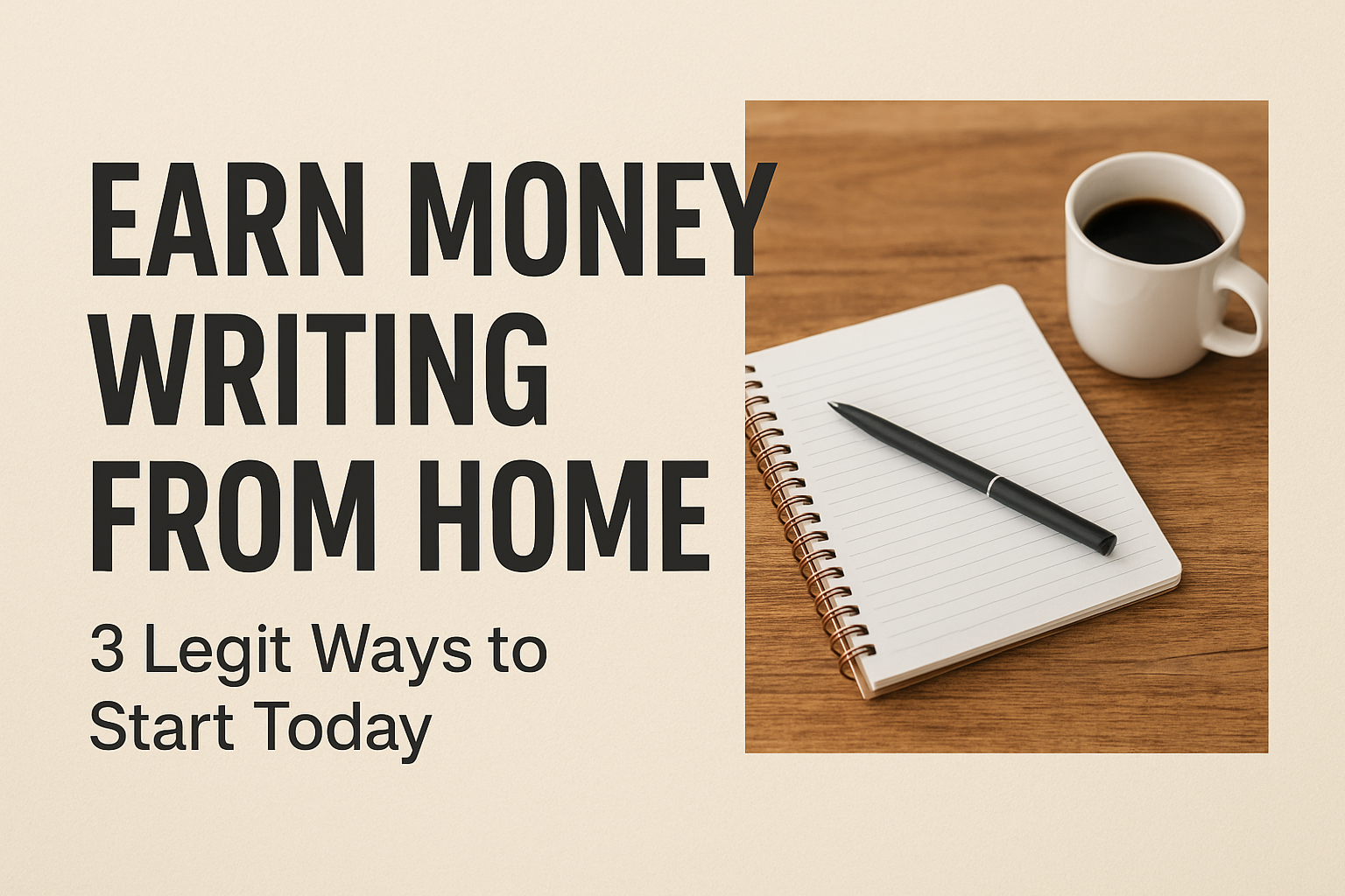 Earn Money Writing From Home: 3 Legit Ways to Start Today